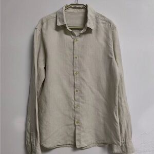 Men's Cream Button-Up Shirt